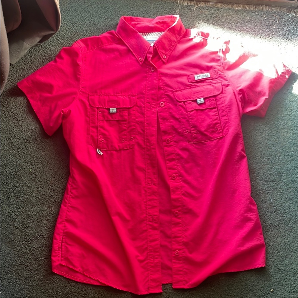 Kids Red Button-Up Shirt